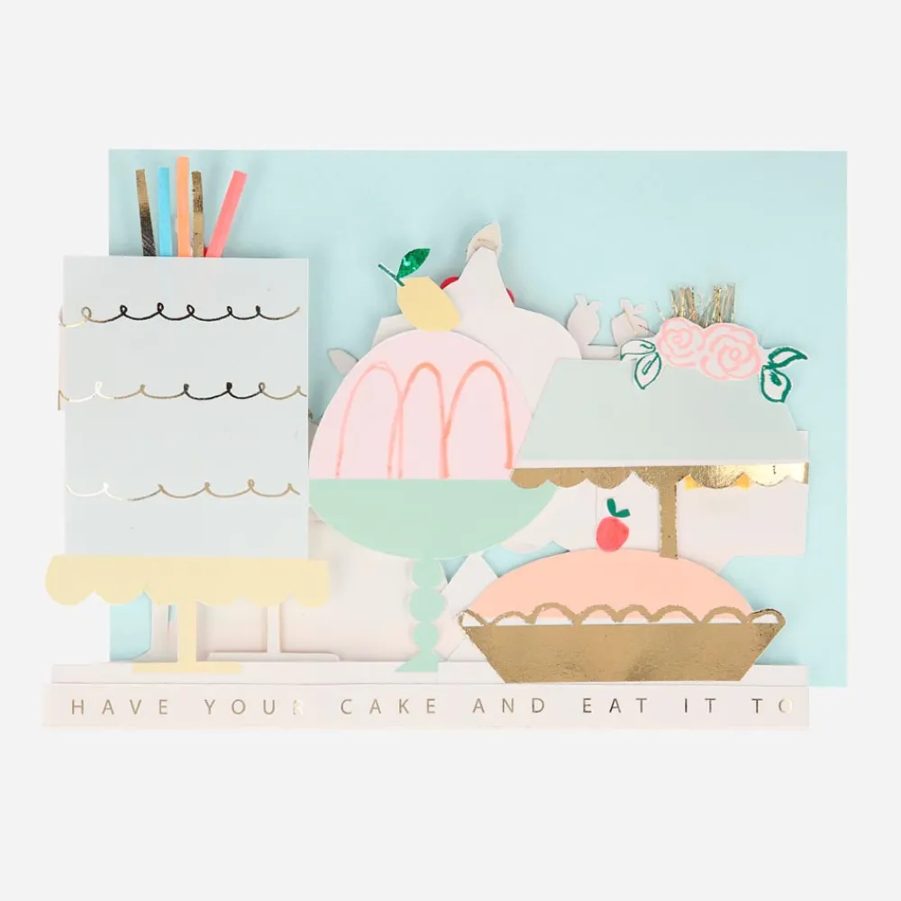 Clearance Meri Meri Pastry Accordion Card: Happy Birthday