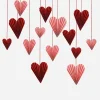 New Ginger Ray Pink And Red Hanging Paper Hearts (16)