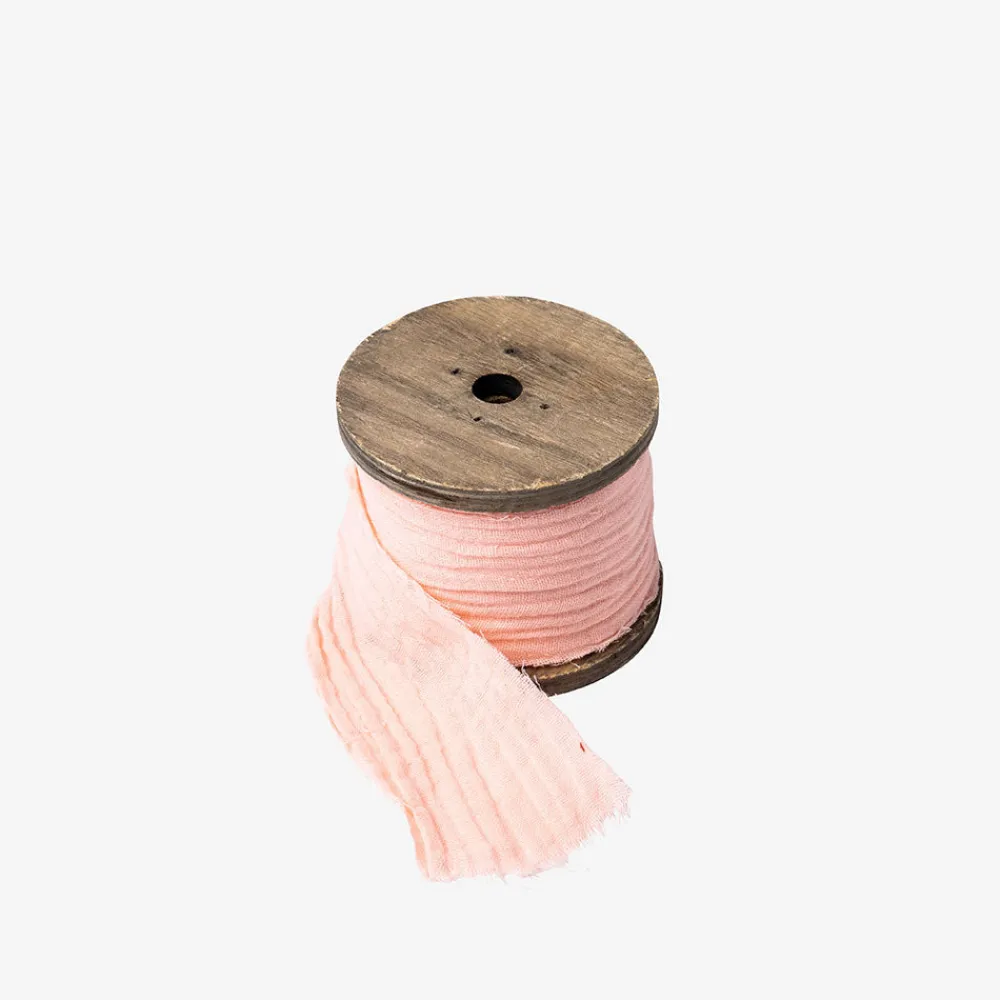 Shop Arty Fêtes Factory Pink Cotton Gauze Ribbon