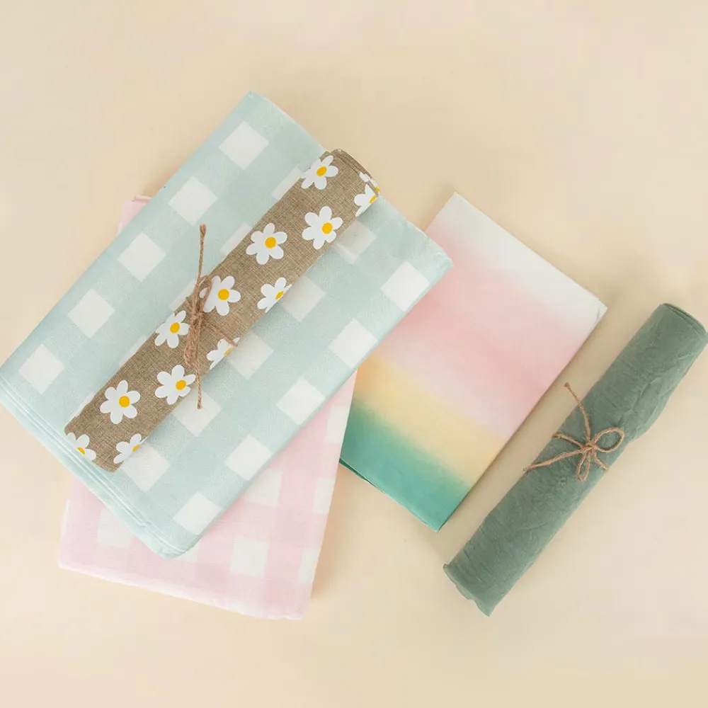 Sale Françoise Paviot Pink Gingham Tablecloth