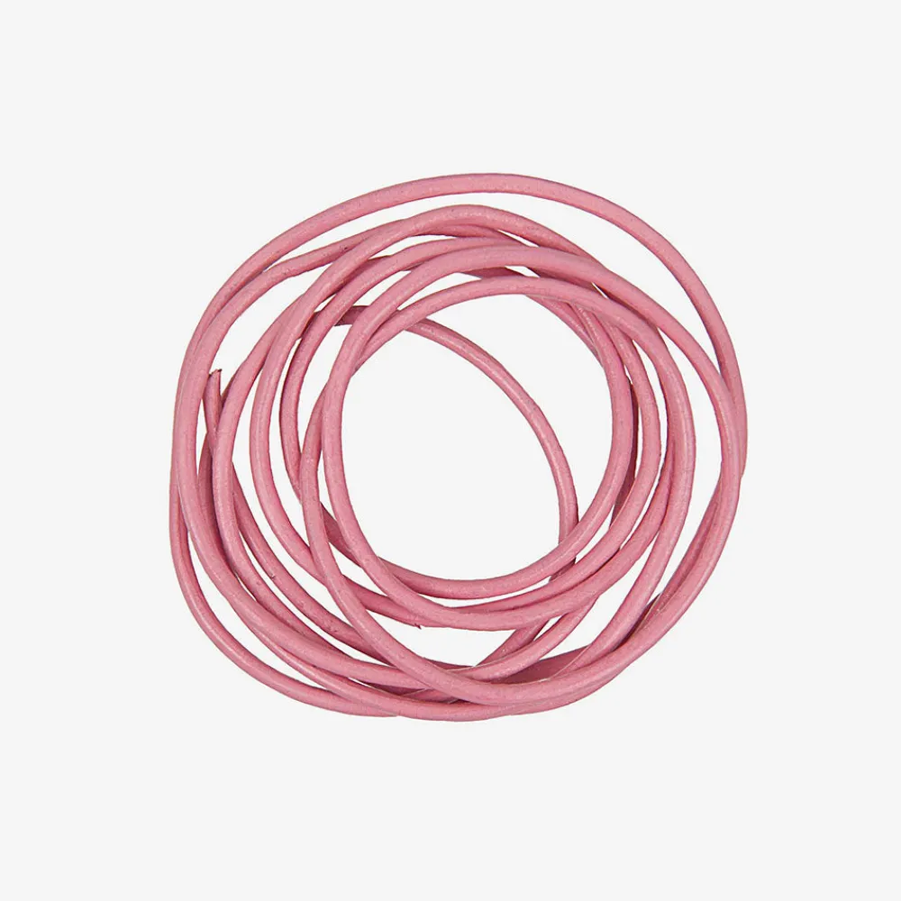 Best Rico Design Pink Leather Cord