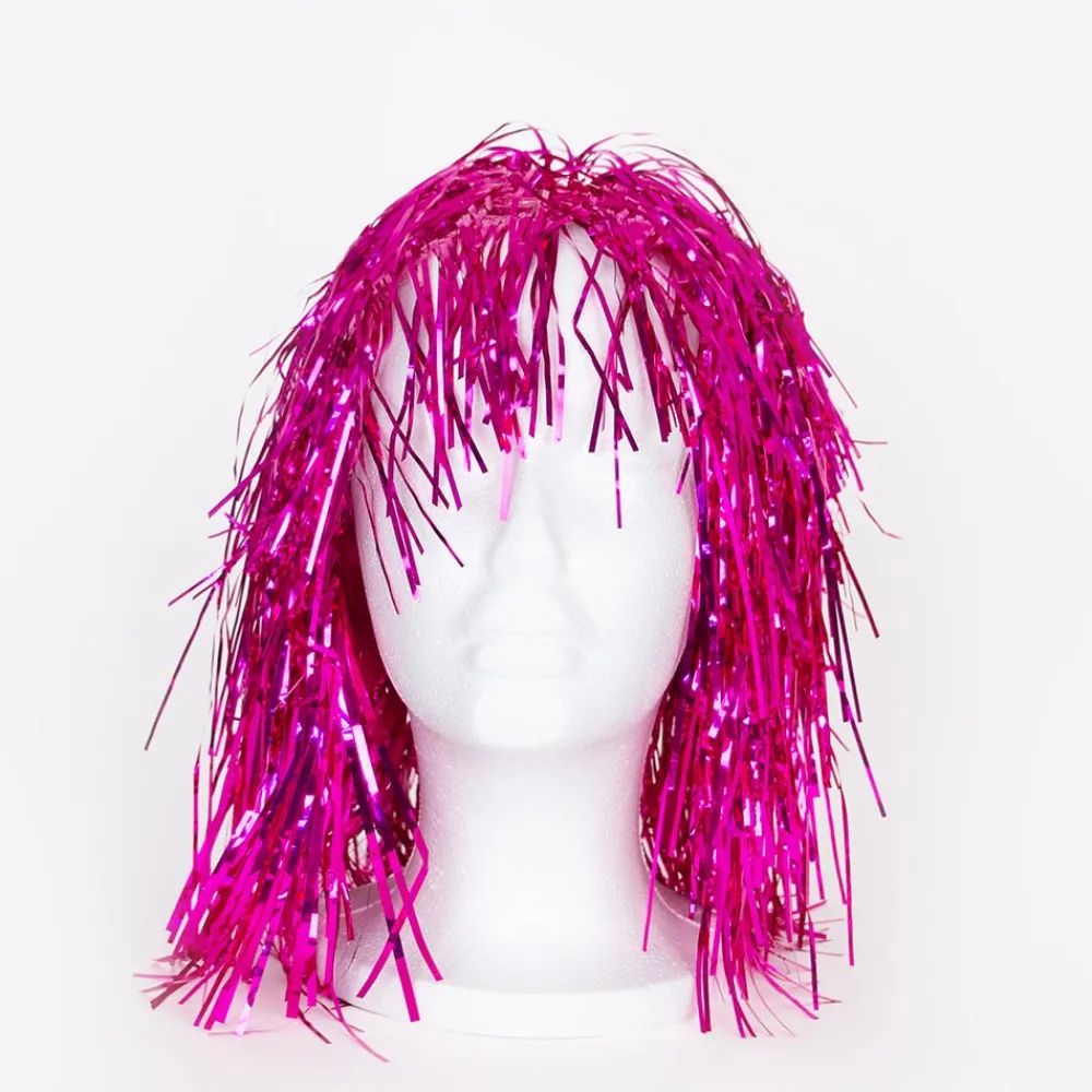 Fashion Petit Clown Pink Mylar Wig
