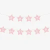 Hot Party Deco Pink Star Baby Shower Garland
