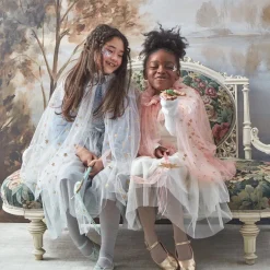 Fashion Meri Meri Pink Star Tulle Cape, 3-6 Years