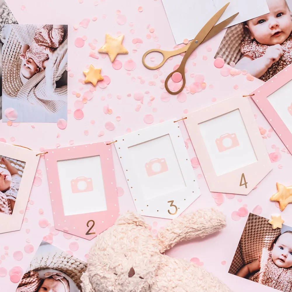 Outlet Party Deco Pink Stork Photo Garland