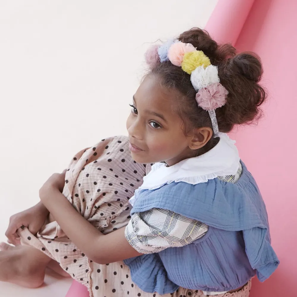 Flash Sale Meri Meri Pompom Crown In Multicolored Tulle