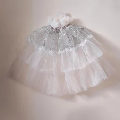 Sale Ginger Ray Princess Cape In White And Silver Tulle