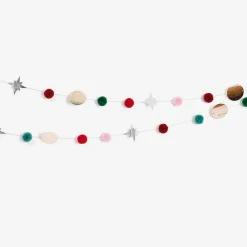 Fashion Rico Design Red And Green Pompom Garland