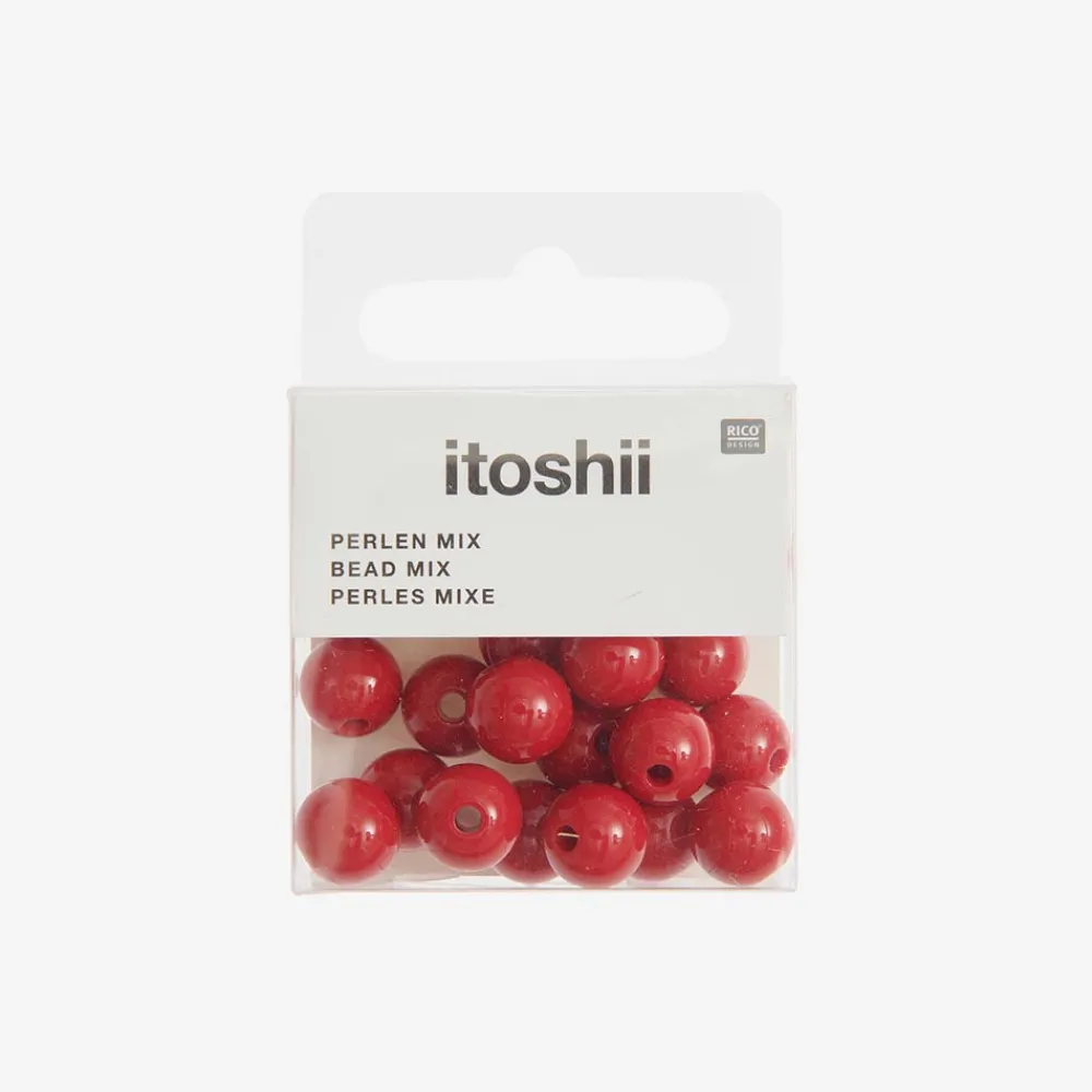 Clearance Rico Design Red Round Beads