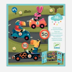 Store Djeco Repositionable Car Stickers