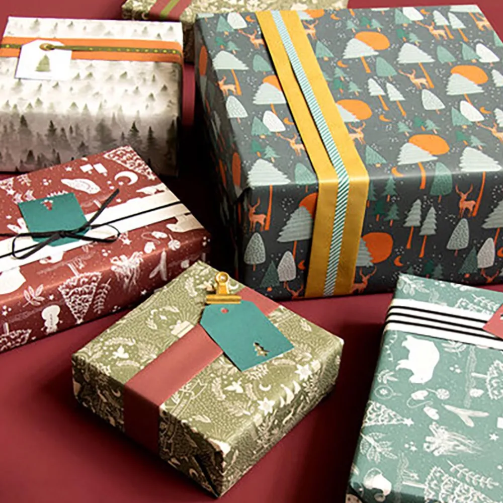 Flash Sale House of Products Roll Of Christmas Forest Wrapping Paper