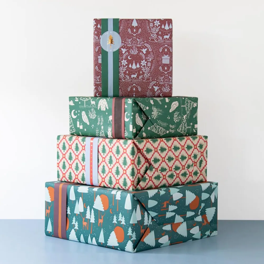 Flash Sale House of Products Roll Of Christmas Forest Wrapping Paper