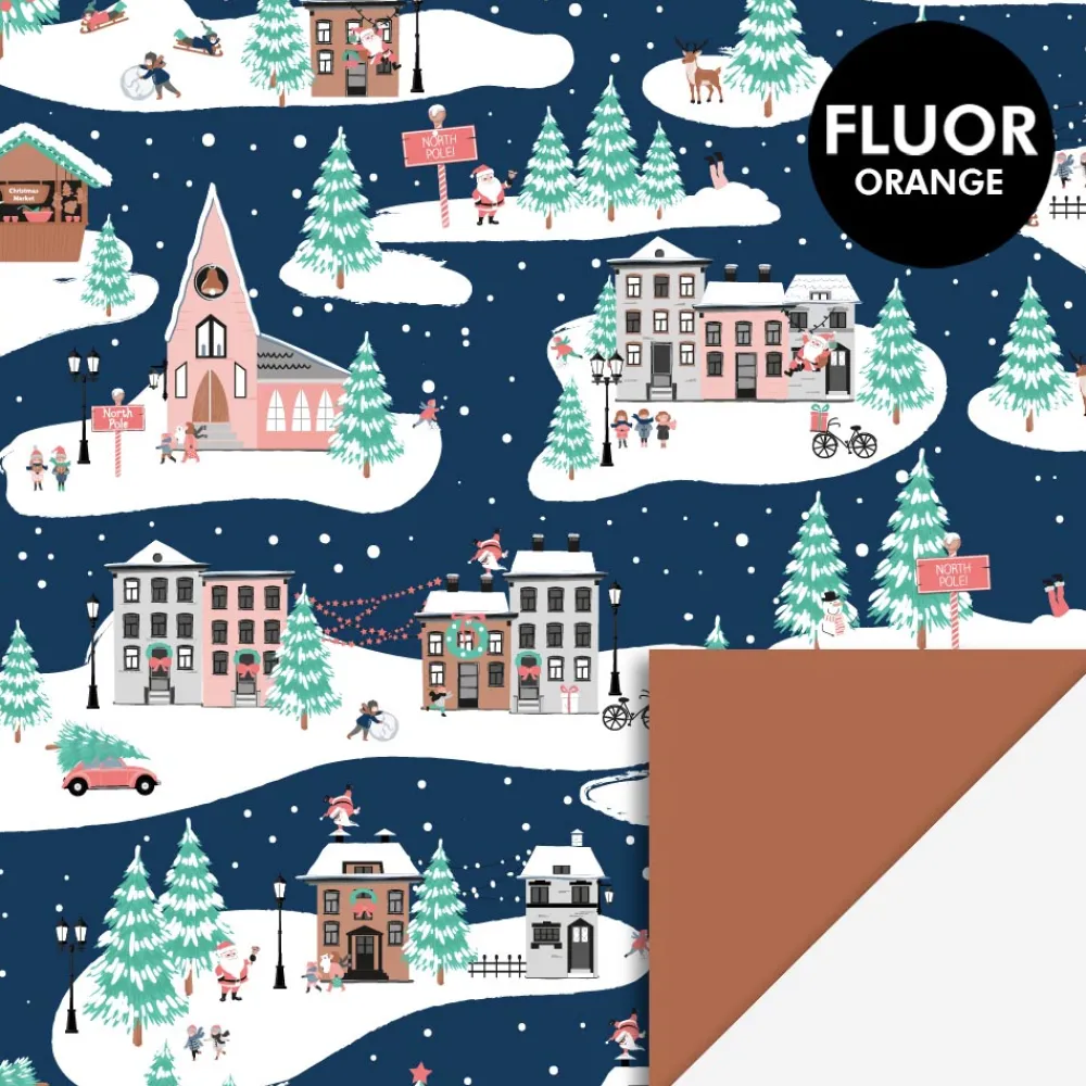 Fashion House of Products Roll Of Christmas Village Wrapping Paper