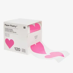 Cheap Rico Design Roll Of Fuchsia Heart Stickers