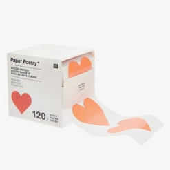Discount Rico Design Roll Of Neon Red Heart Stickers