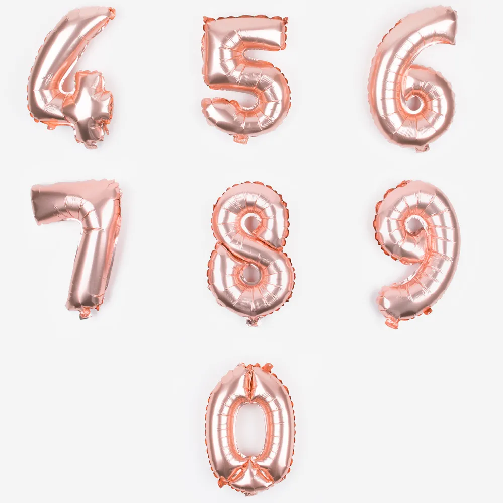 Best Arty Fêtes Factory Rose Gold Number Balloon (Small Size)