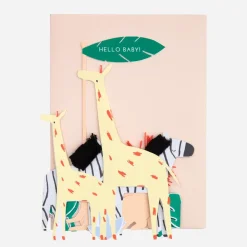 Cheap Meri Meri Safari Accordion Card: Hello Baby