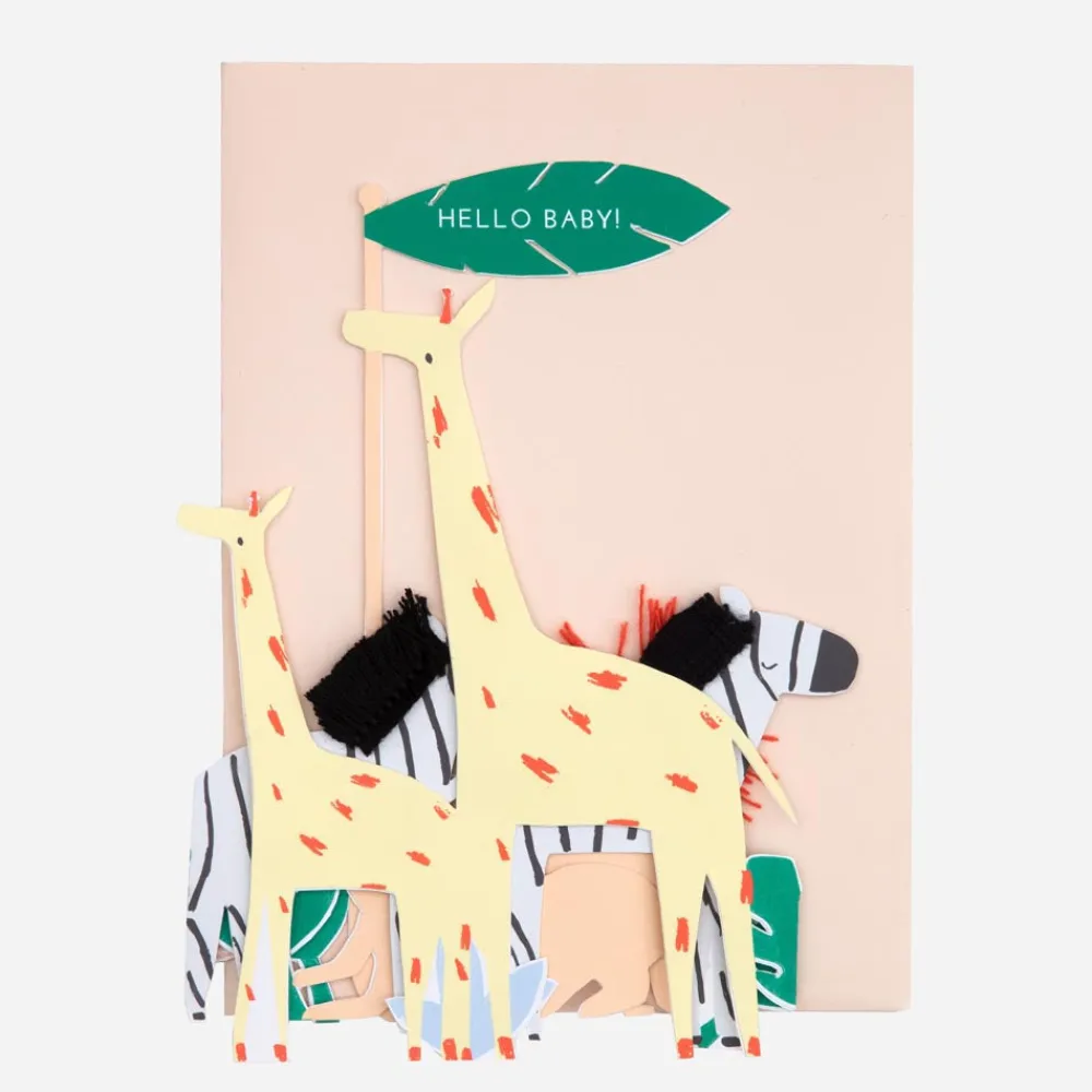 Cheap Meri Meri Safari Accordion Card: Hello Baby