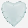 New Grabo Balloons Satin Pastel Blue Heart Balloon