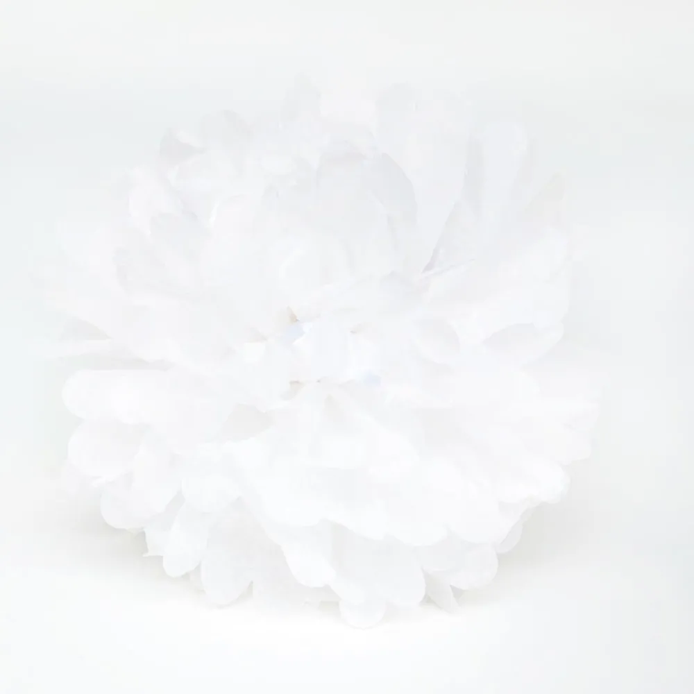 Hot Party Pro Satin Pompom - White
