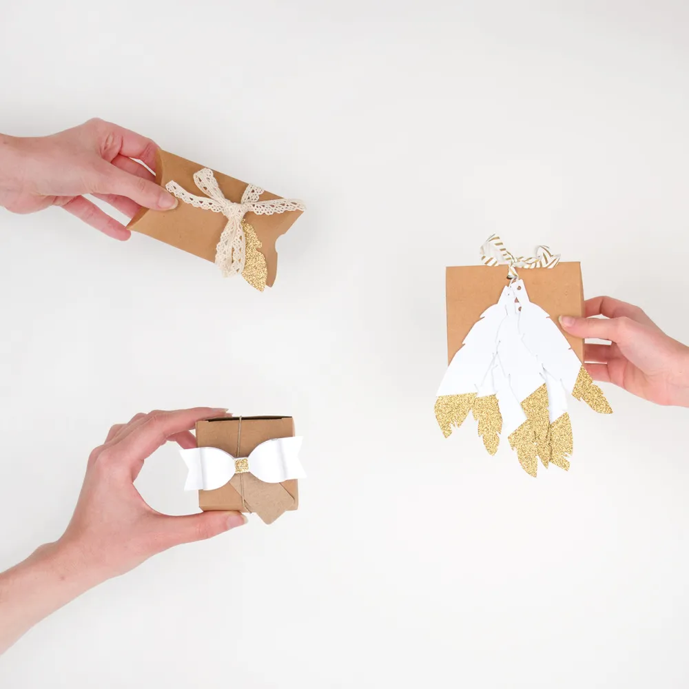 Cheap Party Deco Set Of 10 Gift Boxes - Kraft