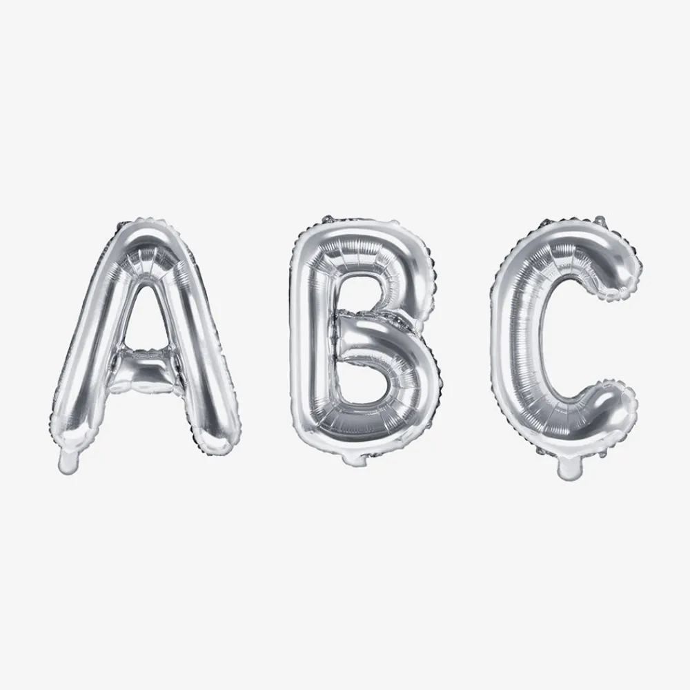 Fashion Party Deco Silver Letter Balloon (Small Size)