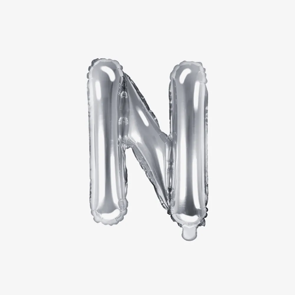 Fashion Party Deco Silver Letter Balloon (Small Size)