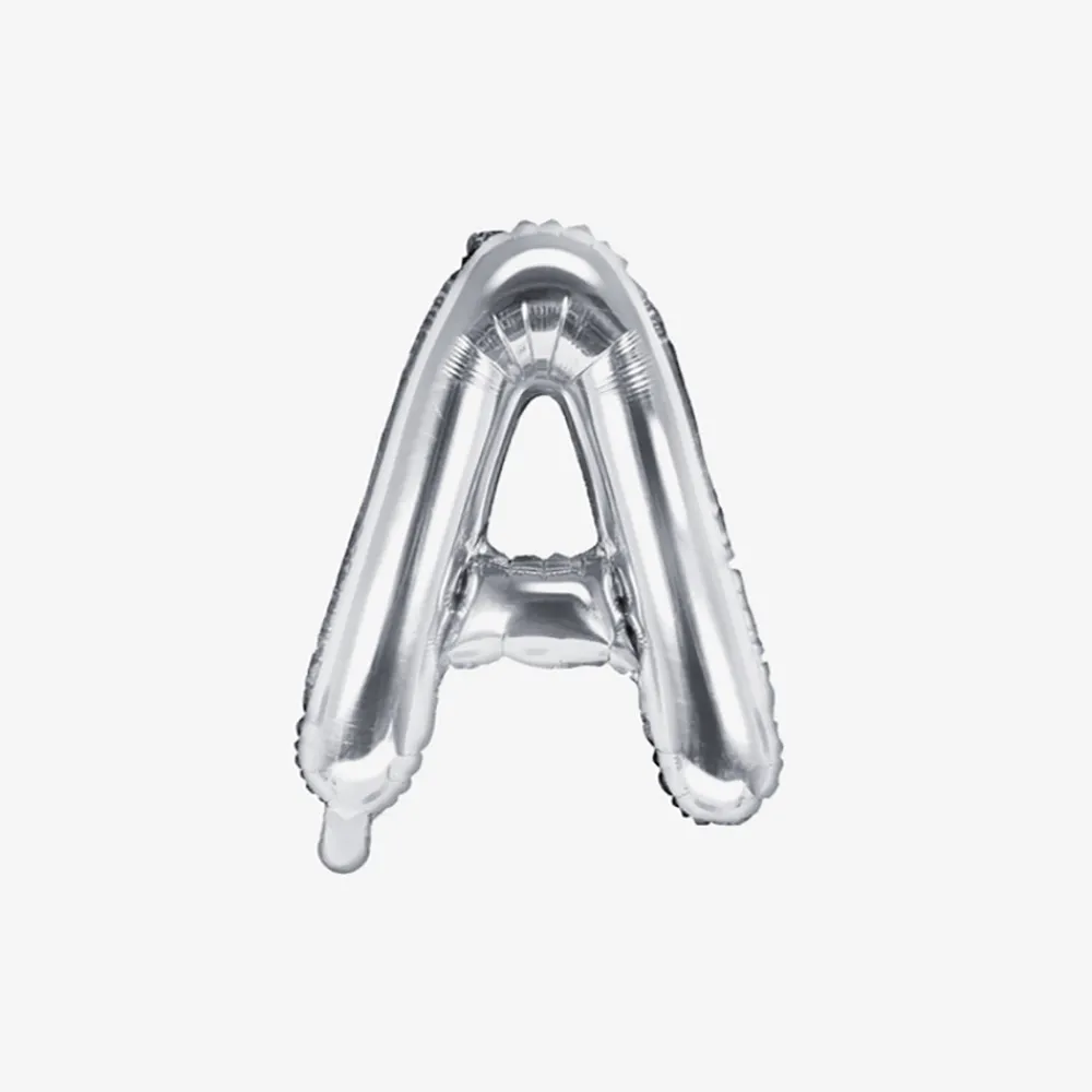 Fashion Party Deco Silver Letter Balloon (Small Size)