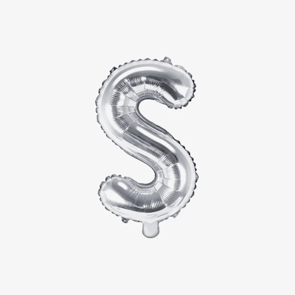 Fashion Party Deco Silver Letter Balloon (Small Size)