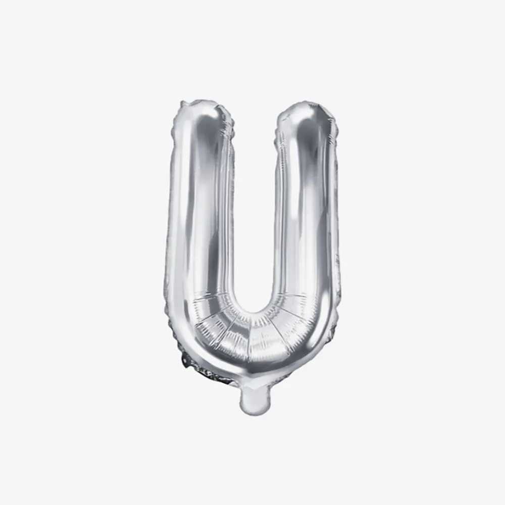Fashion Party Deco Silver Letter Balloon (Small Size)