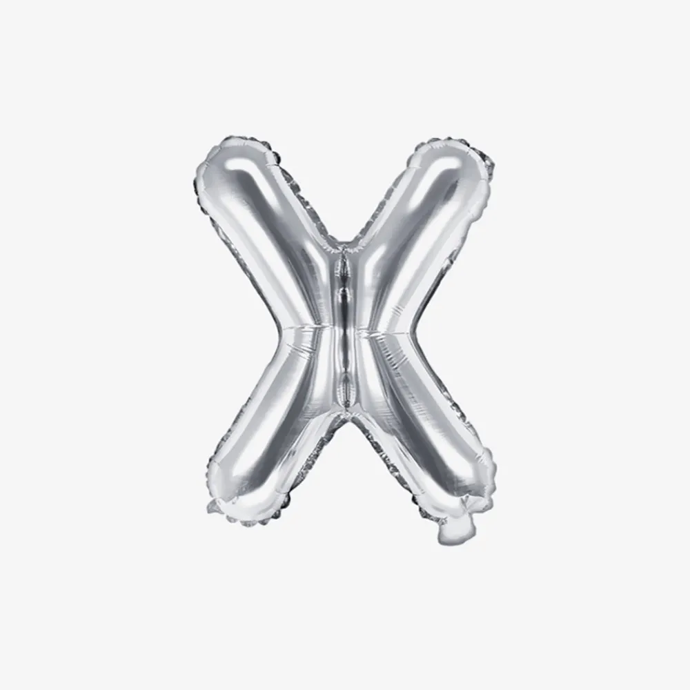 Fashion Party Deco Silver Letter Balloon (Small Size)