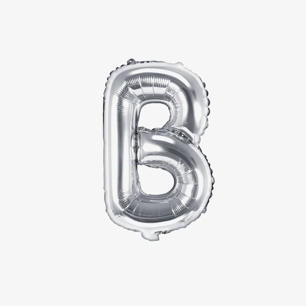Fashion Party Deco Silver Letter Balloon (Small Size)