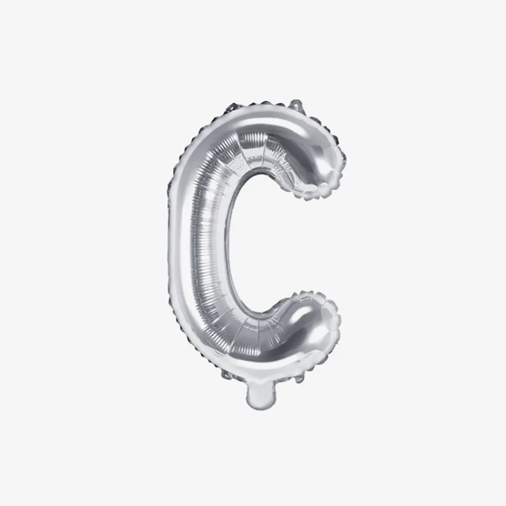 Fashion Party Deco Silver Letter Balloon (Small Size)