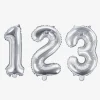 Flash Sale Party Deco Silver Number Balloon (Small Size)