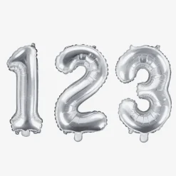 Flash Sale Party Deco Silver Number Balloon (Small Size)