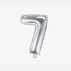Flash Sale Party Deco Silver Number Balloon (Small Size)