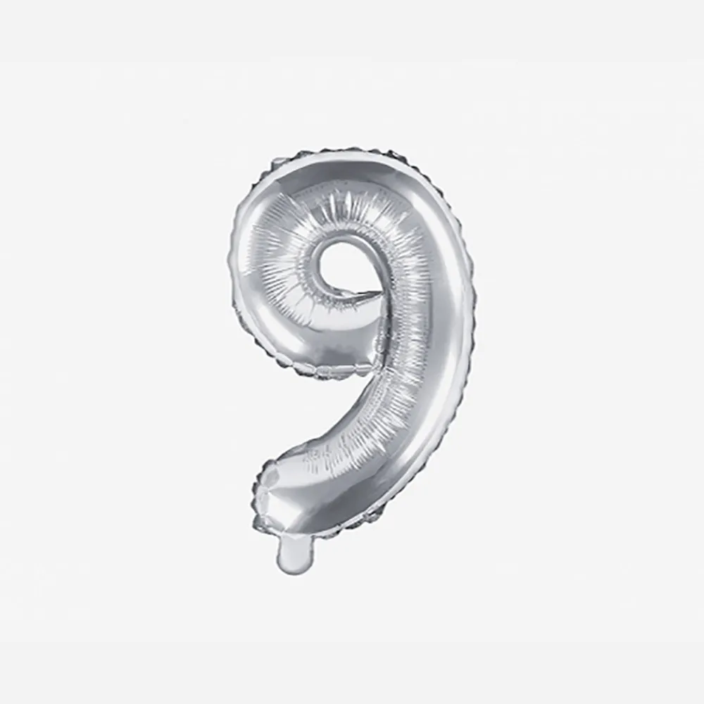 Flash Sale Party Deco Silver Number Balloon (Small Size)