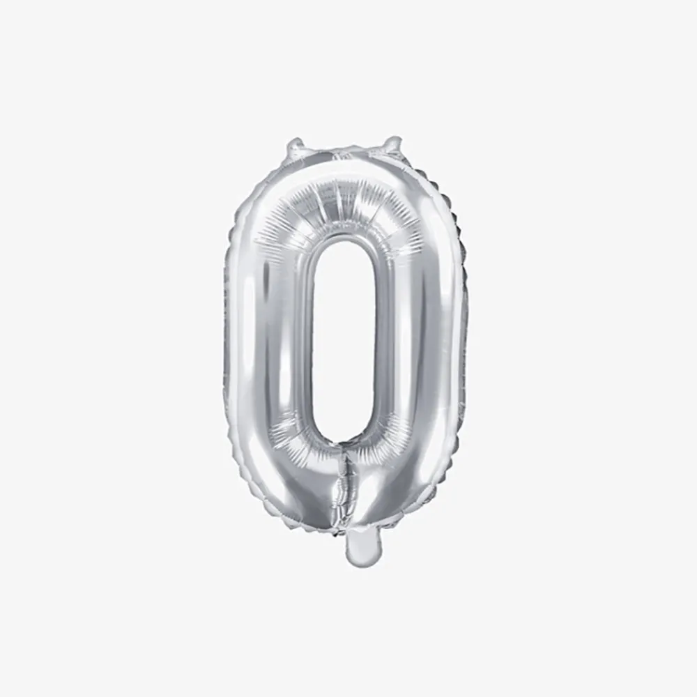Flash Sale Party Deco Silver Number Balloon (Small Size)