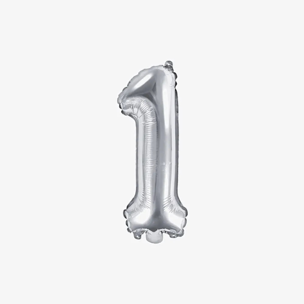 Flash Sale Party Deco Silver Number Balloon (Small Size)