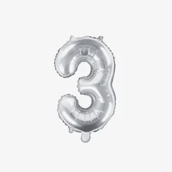 Flash Sale Party Deco Silver Number Balloon (Small Size)