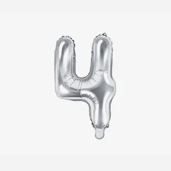 Flash Sale Party Deco Silver Number Balloon (Small Size)