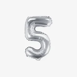 Flash Sale Party Deco Silver Number Balloon (Small Size)