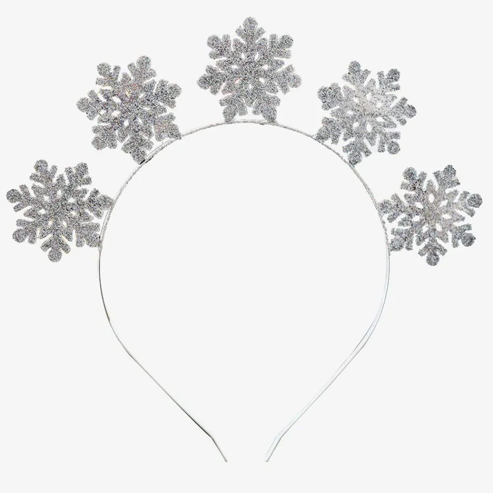 Hot Ginger Ray Silver Snowflakes Headband
