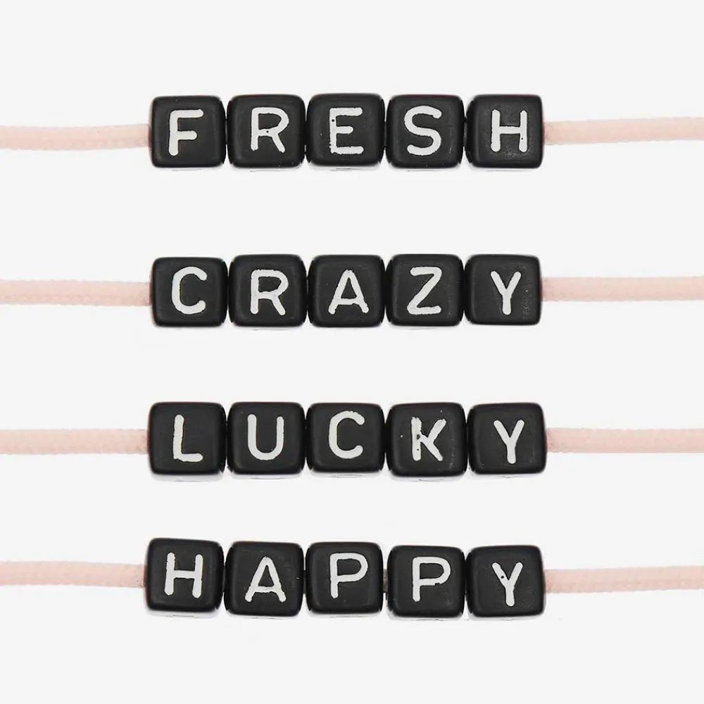 Store Rico Design Square Beads Happy Black