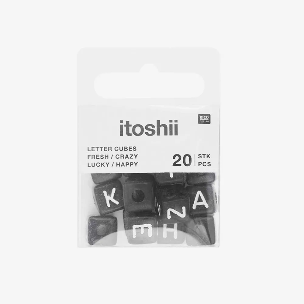 Store Rico Design Square Beads Happy Black