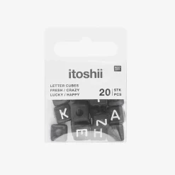 Cheap Rico Design Square Beads Happy Black