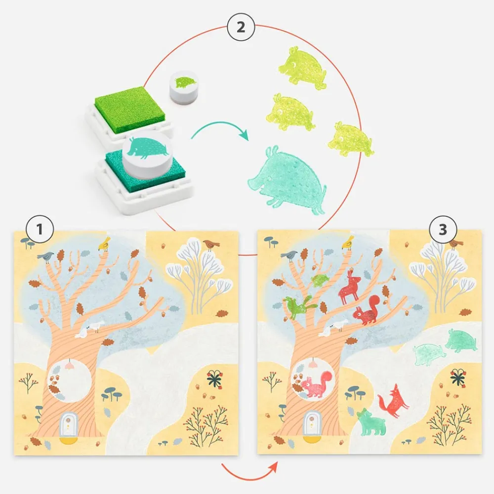 Fashion Djeco Stamp Activity: Forest Animals