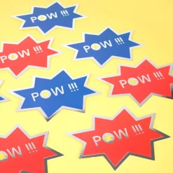 Outlet My Little Day Superhero Pow Birthday Invitation Card (8)