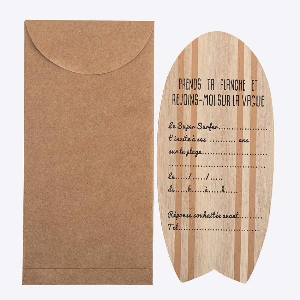 Hot Arty Fêtes Factory Surf Wooden Birthday Invitation (8)