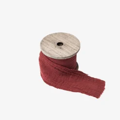 Cheap Arty Fêtes Factory Terracotta Cotton Gauze Ribbon